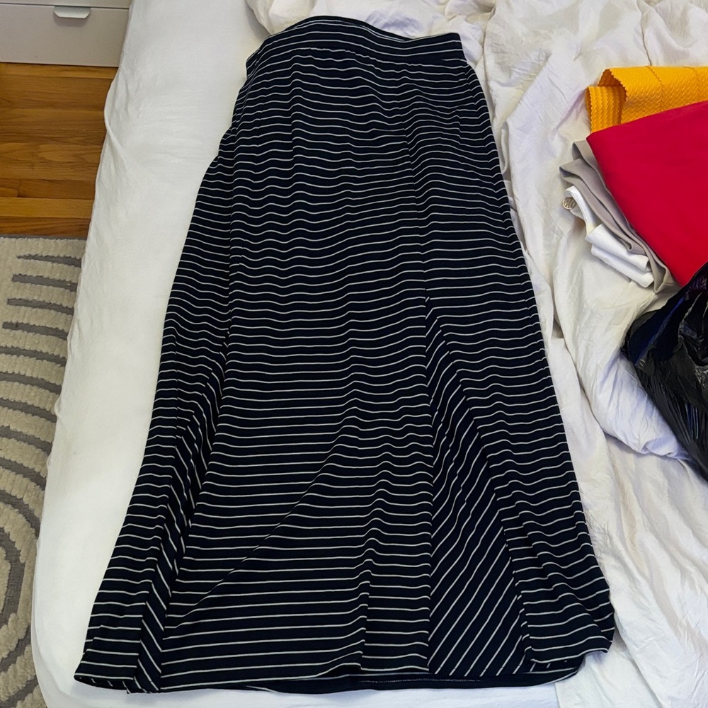 The Limited Black and White Maxi A-Line Skirt
